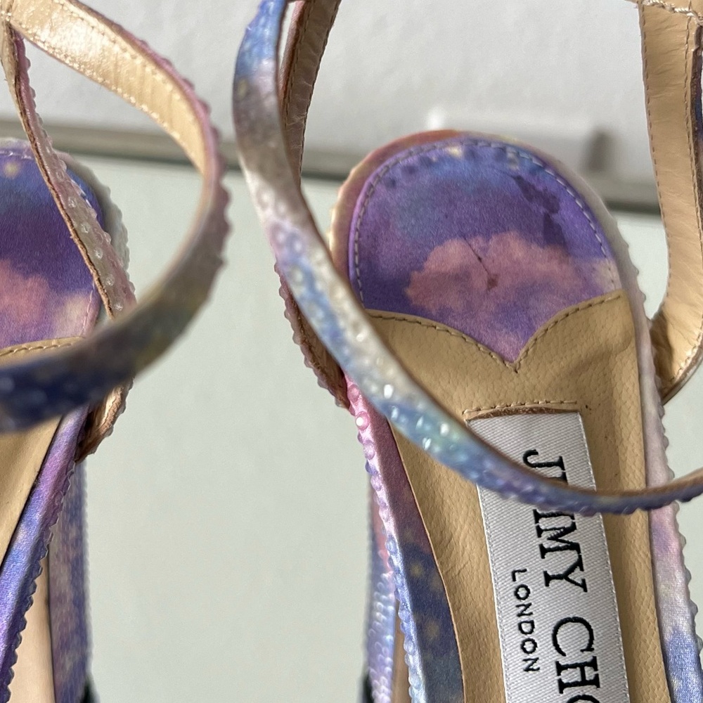 Jimmy Choo Sacaria Multicolor Crystal Platform Heels - Picture 16 of 16